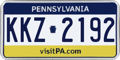 PA license plate KKZ2192