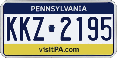PA license plate KKZ2195