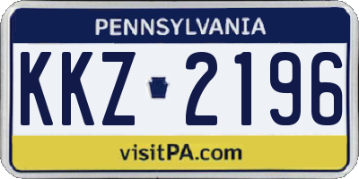 PA license plate KKZ2196