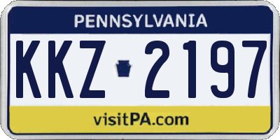 PA license plate KKZ2197