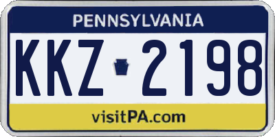 PA license plate KKZ2198