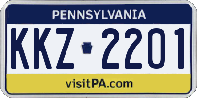 PA license plate KKZ2201