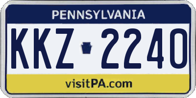 PA license plate KKZ2240