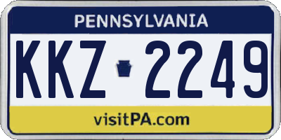 PA license plate KKZ2249