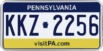 PA license plate KKZ2256