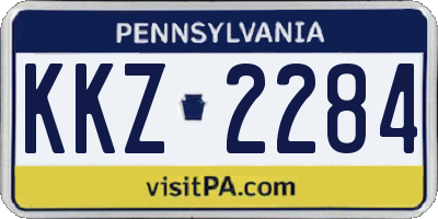 PA license plate KKZ2284