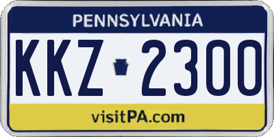 PA license plate KKZ2300