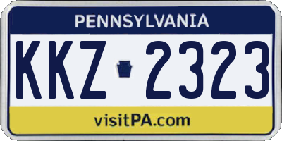 PA license plate KKZ2323