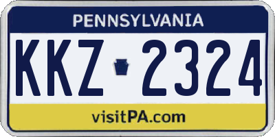 PA license plate KKZ2324