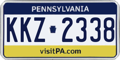 PA license plate KKZ2338