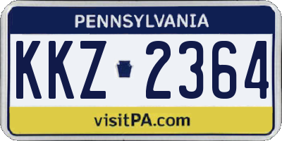 PA license plate KKZ2364