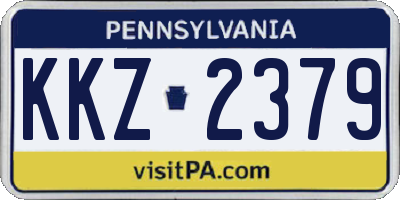 PA license plate KKZ2379