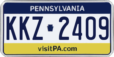 PA license plate KKZ2409