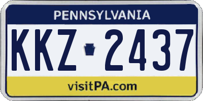 PA license plate KKZ2437