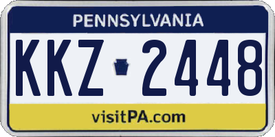 PA license plate KKZ2448