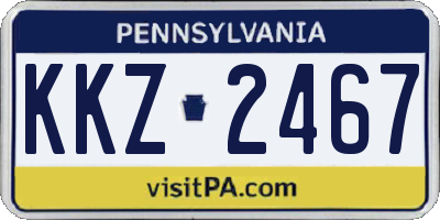 PA license plate KKZ2467