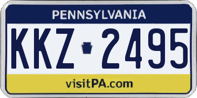 PA license plate KKZ2495