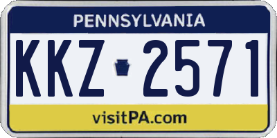 PA license plate KKZ2571