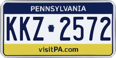 PA license plate KKZ2572