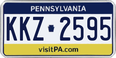 PA license plate KKZ2595