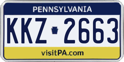 PA license plate KKZ2663