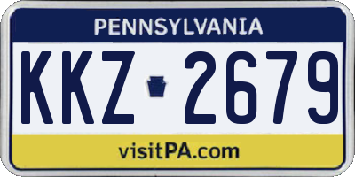 PA license plate KKZ2679