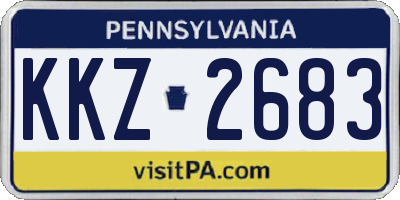 PA license plate KKZ2683