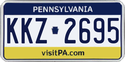 PA license plate KKZ2695