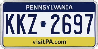 PA license plate KKZ2697