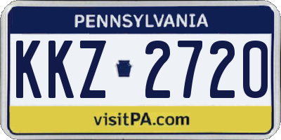 PA license plate KKZ2720