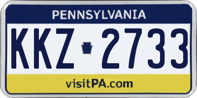PA license plate KKZ2733