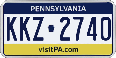 PA license plate KKZ2740