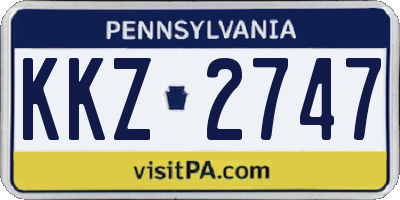 PA license plate KKZ2747