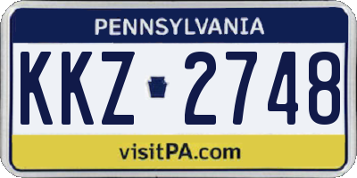 PA license plate KKZ2748
