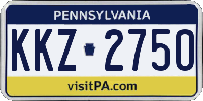 PA license plate KKZ2750