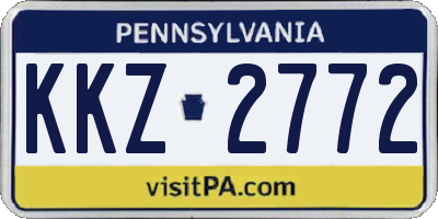PA license plate KKZ2772