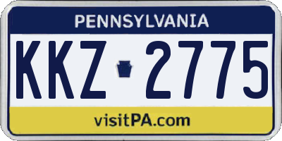 PA license plate KKZ2775