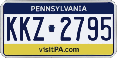 PA license plate KKZ2795
