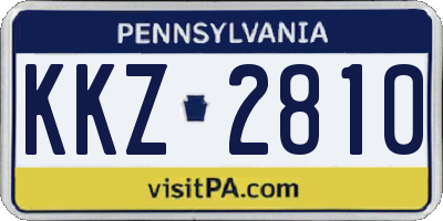 PA license plate KKZ2810