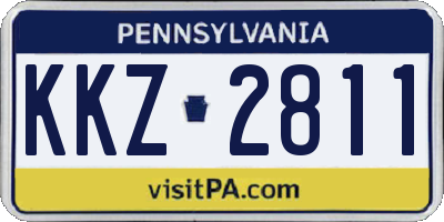 PA license plate KKZ2811