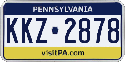 PA license plate KKZ2878