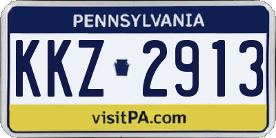 PA license plate KKZ2913