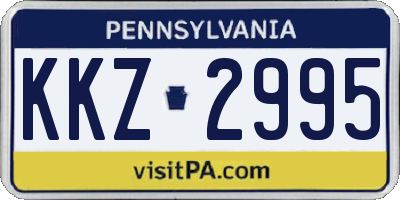PA license plate KKZ2995