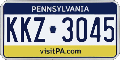 PA license plate KKZ3045