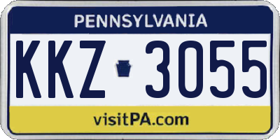 PA license plate KKZ3055