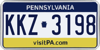 PA license plate KKZ3198