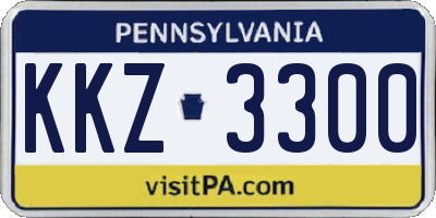 PA license plate KKZ3300