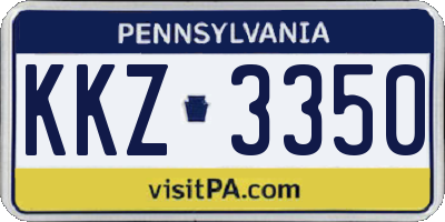 PA license plate KKZ3350