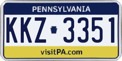 PA license plate KKZ3351
