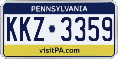 PA license plate KKZ3359